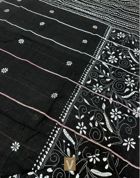 Kantha cotton saree-VKNT-2368