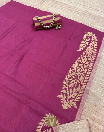 Semi Raw silk sarees-VSRW-1811