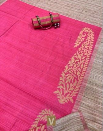 Semi Raw silk sarees-VSRW-1812