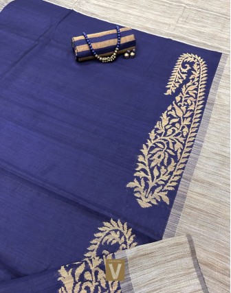 Semi Raw silk sarees-VSRW-1814
