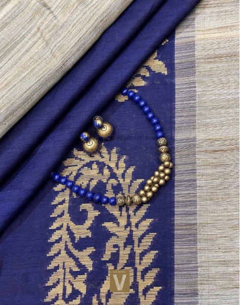 Semi Raw silk sarees-VSRW-1814