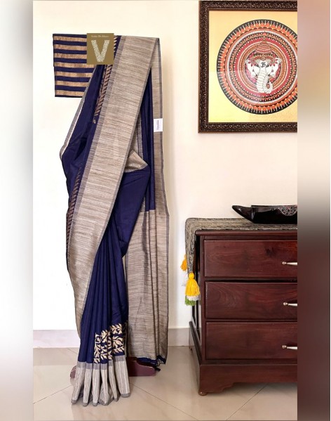 Semi Raw silk sarees-VSRW-1814