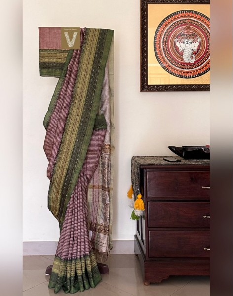 Semi tussar sarees-VSTS-2400