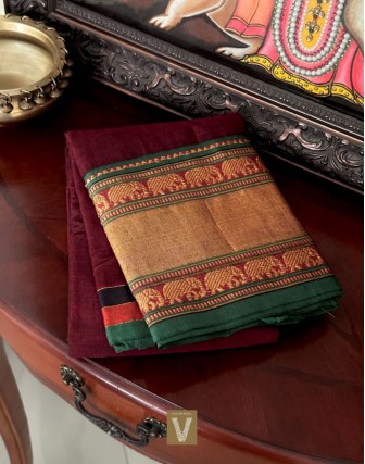 Handloom soft cotton saree-VHSS-2346