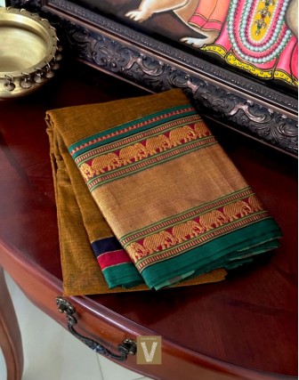 Handloom soft cotton saree-VHSS-2348