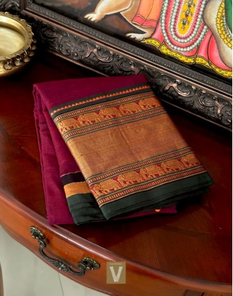 Handloom soft cotton saree-VHSS-2349