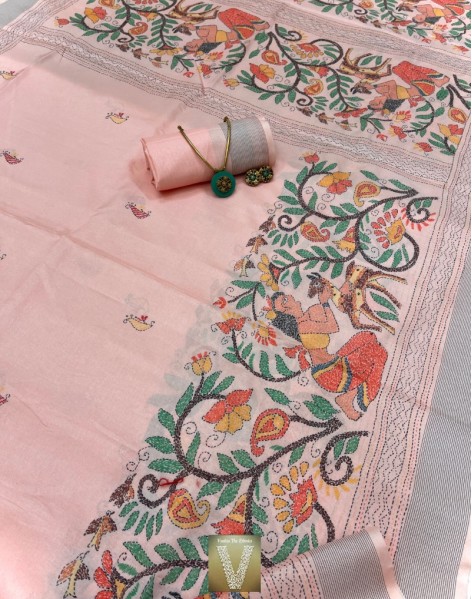 Semi tussar sarees-VSTS-2219