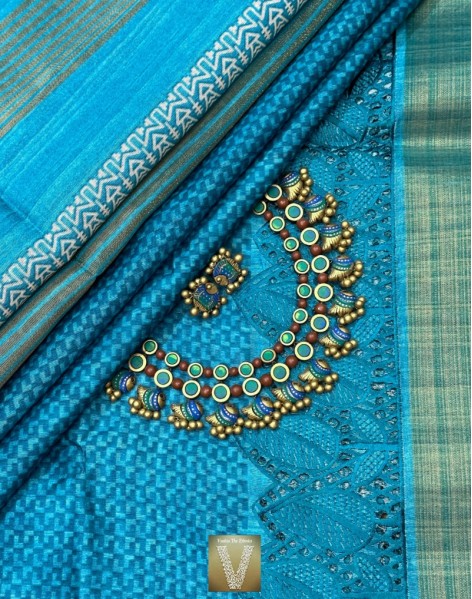 Tussar silk sarees-VTSR-2229