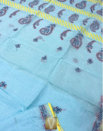 Lucknowi cotton sarees-vapq-2188