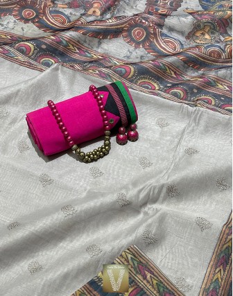 Sale Chanderi silk cotton sarees-VCHS-77