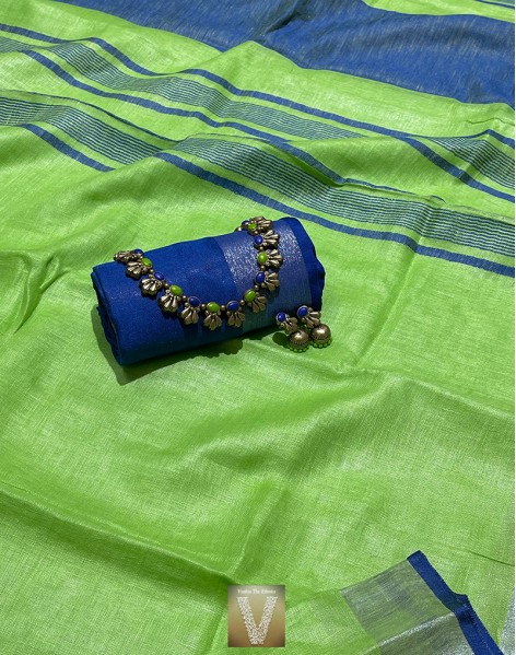 Sale Linen sarees-VLNS-93