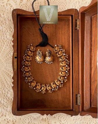 Antique gold terracotta jewellery-VTCJ-02