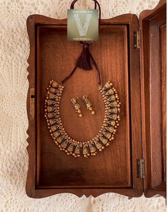 Antique gold terracotta jewellery-VTCJ-08