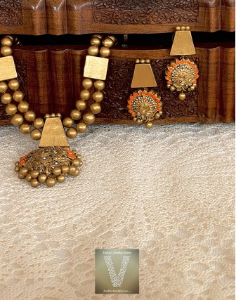 Antique gold terracotta jewellery-VTCJ-12