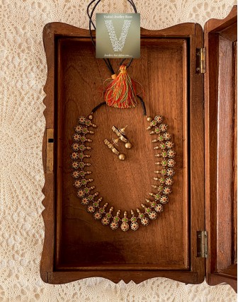 Antique gold terracotta jewellery-VTCJ-13