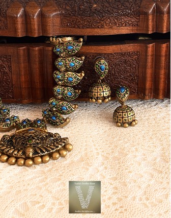 Antique gold terracotta jewellery-VTCJ-22