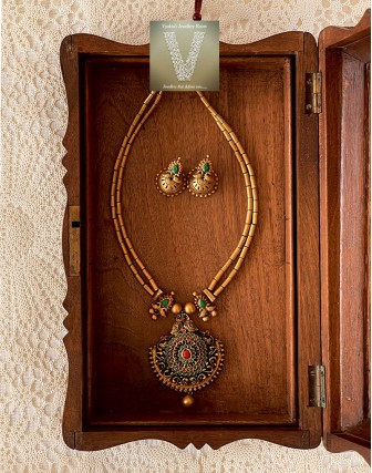 Antique gold terracotta jewellery-VTCJ-39