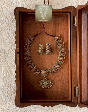 Antique gold terracotta jewellery-VTCJ-43