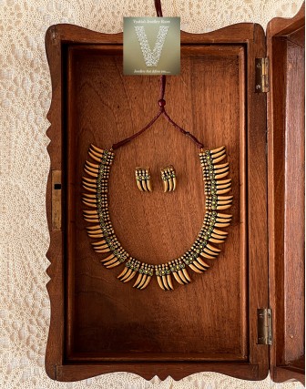 Antique gold terracotta jewellery-VTCJ-48