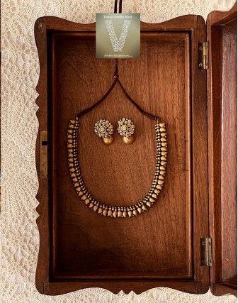 Antique gold terracotta jewellery-VTCJ-49