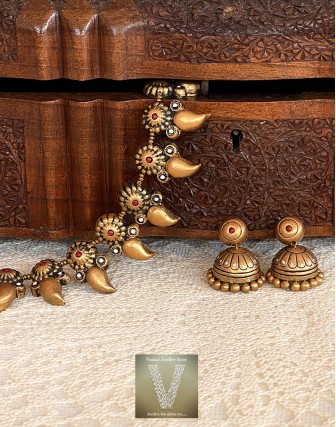 Antique gold terracotta jewellery-VTCJ-51