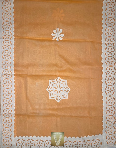 Applique work organza sarees-vapq-1759
