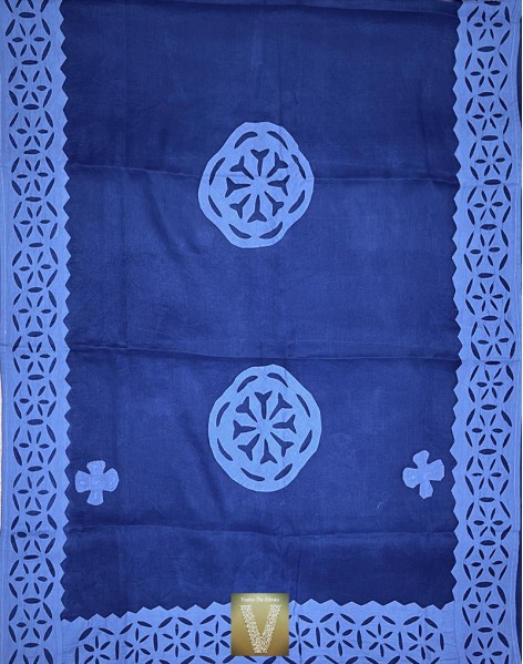 Applique work organza sarees-vapq-1760