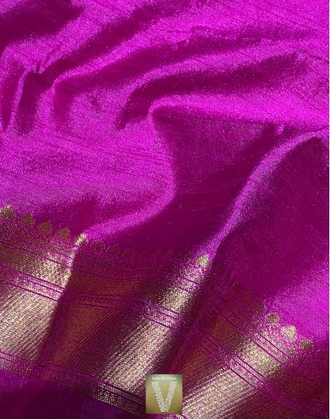 Violetish pink jute silk saree -VJSS-1598