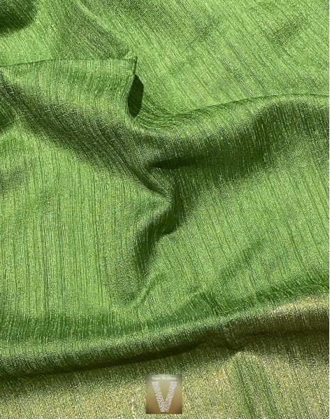 Olive green jute silk saree-VJSS-1643