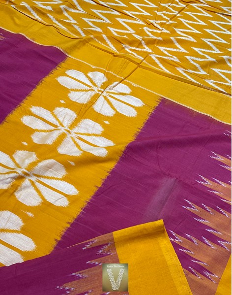 Double ikkat cotton saree-VMIS-1923