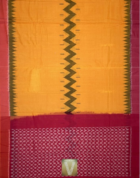 Double ikkat cotton saree-VMIS-1925