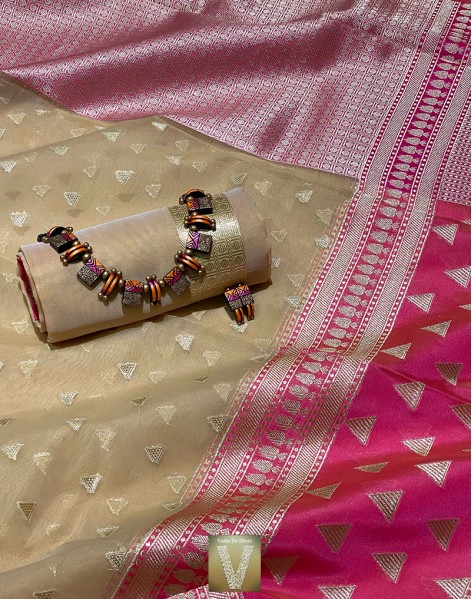 Organza sarees-VOGS-1489