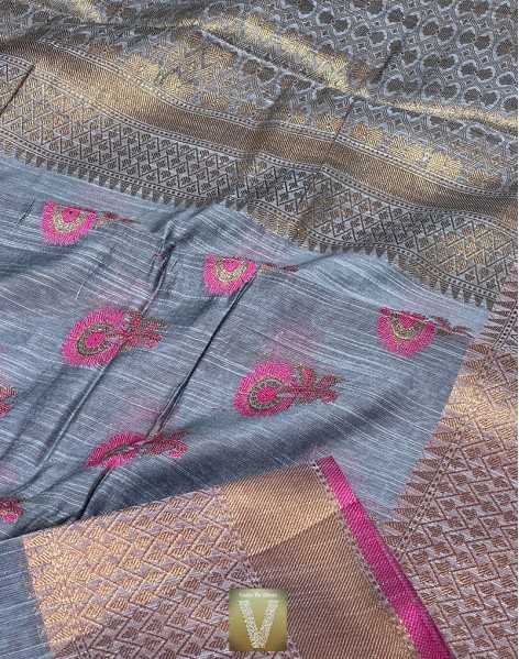 Semi tussar sarees-VSTS-1696