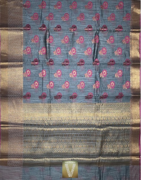 Semi tussar sarees-VSTS-1696