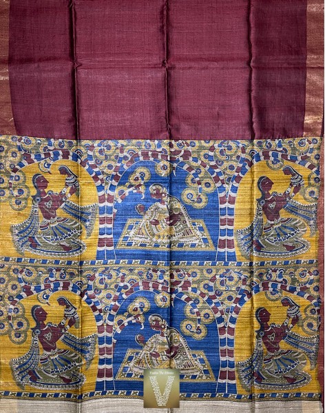 Tussar silk sarees-VTSR-1754