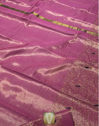 Tissue silk cotton saree -VTSS-1895